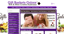 Desktop Screenshot of giftbasketsgalore.com.au